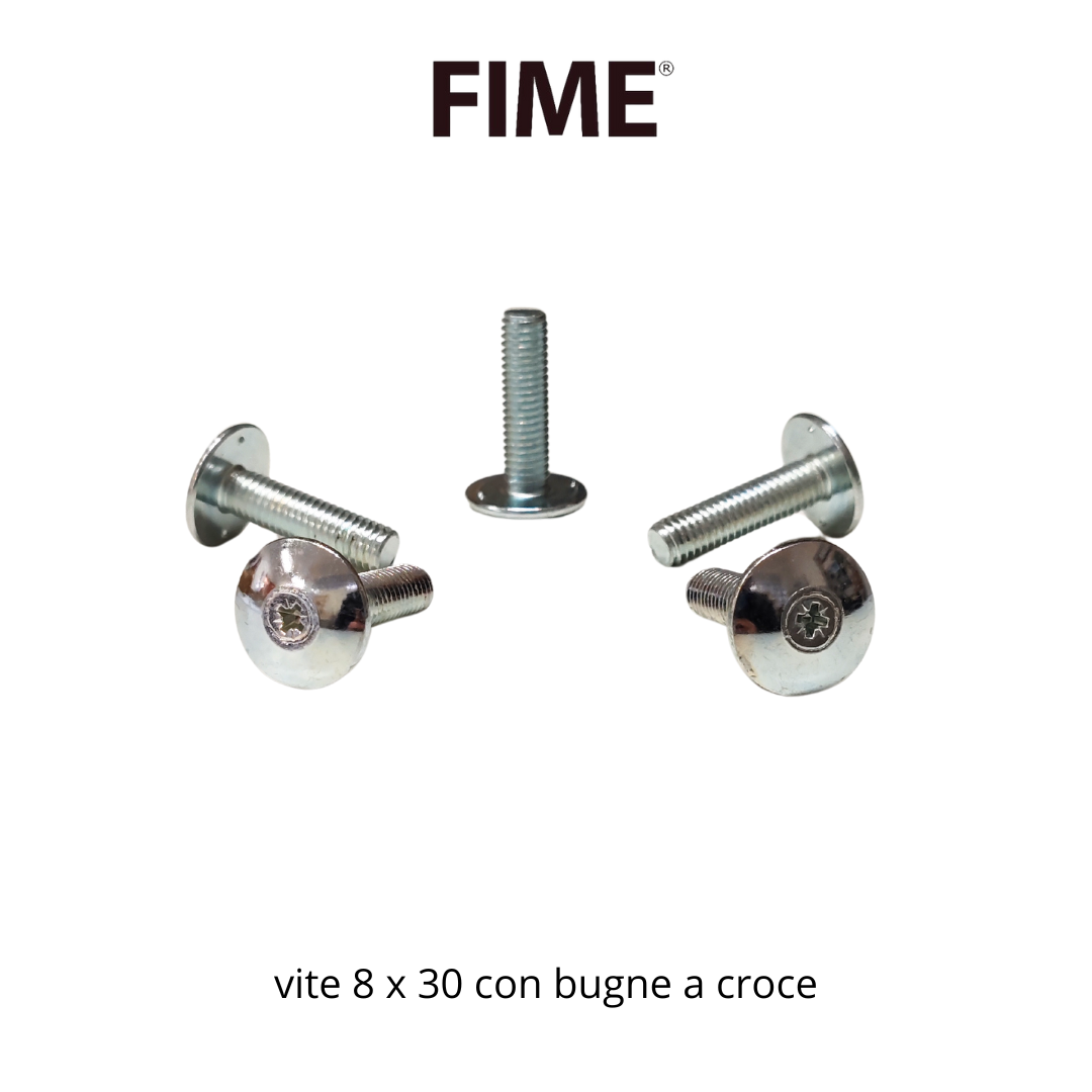 Vite 8 x 30 con bugne a croce KIT 10 PEZZI